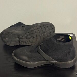 Oofos OOmg High Top Bootie Black Mesh Recovery Shoes Womens 9 EU 40 Slip-On